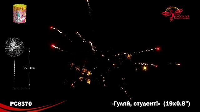 Фейерверк РС6370 "Гуляй, студент!" (0,8" х 19 залпов) смотреть онлайн