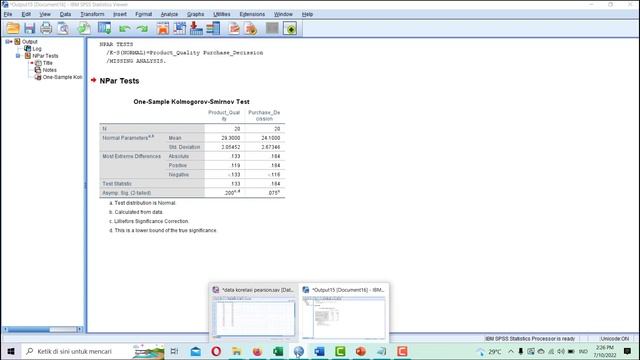 Kolmogorov Smirnov in SPSS смотреть онлайн
