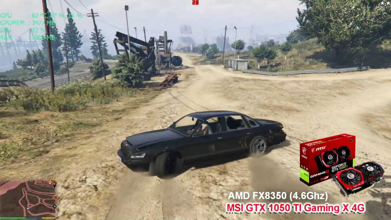 GTA 5 + FX8350 (4,6Ghz)16gb ddr3 and MSI Gaming X 1050 ti смотреть онлайн