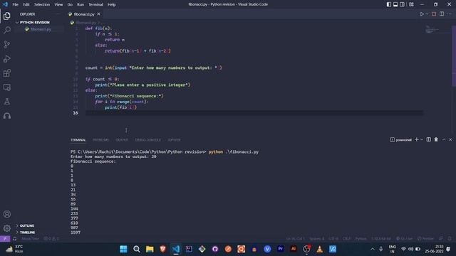 Created Fibonacci series program in Python ~ [ Day 25 - ( 30 Days Of Code)] смотреть онлайн