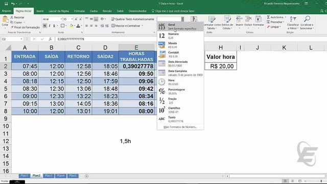 Multiplicar Horas por Moeda no Excel смотреть онлайн