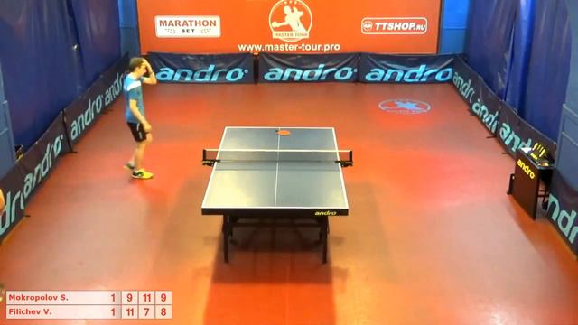 Настольный теннис матч 080218 5 Мокрополов Сергей Филичев Виталий смотреть онлайн