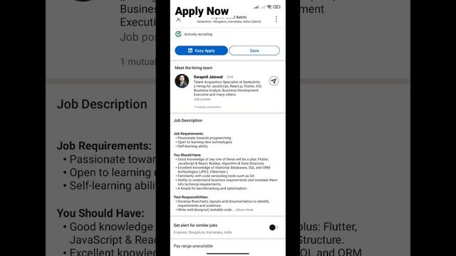 Geekyants vacancy for software engineer #geekyants #linkedin #job #vacancy #softwareengineer смотреть онлайн