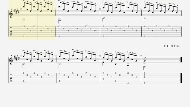 Spanish Romance - Fingerstyle Guitar TAB смотреть онлайн