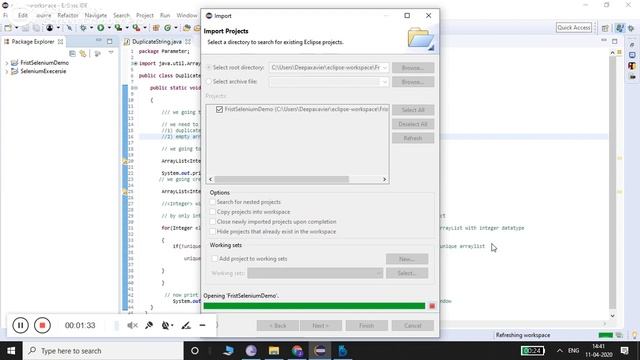 Eclipse workspace -IDE / How to import project in eclipse / New Java project смотреть онлайн