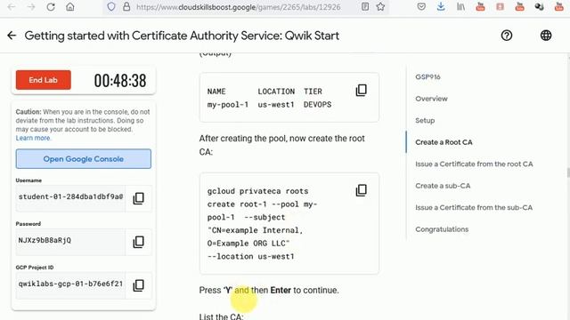 Getting started with Certificate Authority Service: Qwik Start | GSP916 | Easy Lab | Cloud Security смотреть онлайн