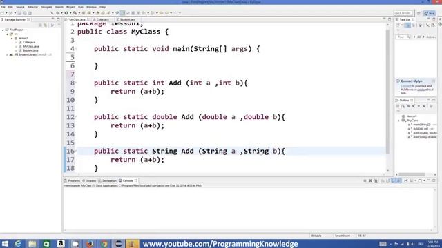 Java Tutorial For Beginners 20 Method Overloading in Java смотреть онлайн