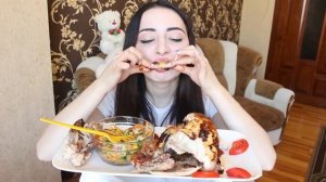 ЦЕЛАЯ КУРИЦА ГРИЛЬ/ КЕМ Я РАБОТАЮ?  ДЕНЬГИ / MUKBANG /ASMR  Ayka Emilly