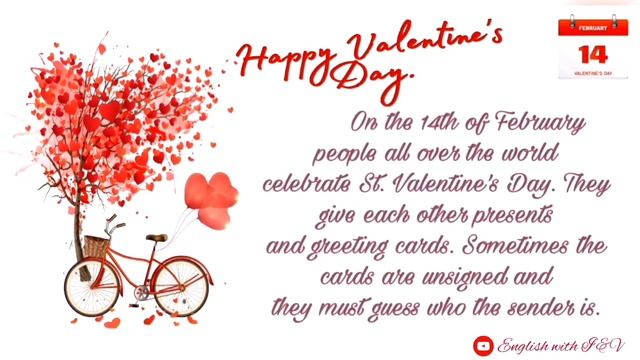 St. Valentine’s Day. День Святого Валентина. Английский для начинающих.