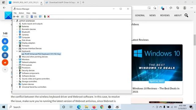 DRIVER IRQL NOT LESS OR EQUAL (kbdclass.sys) BSOD error on Windows 10 смотреть онлайн