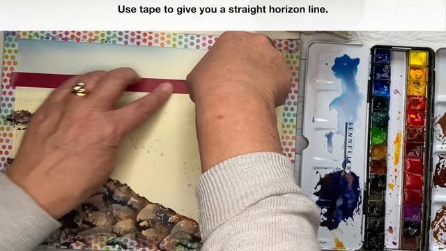 Atmospheric Loose Watercolour Seascape Painting - Using Bokeh Effect