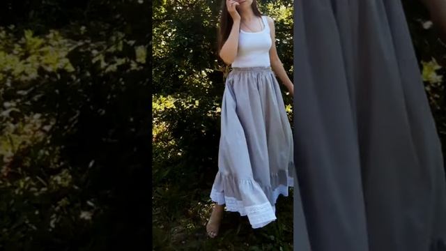 юбки из хлопка в наличии и под заказ . от мини до макси длины . отделка хлопковое кружево #юбка смотреть онлайн