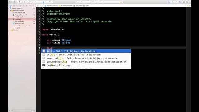 Swift UITableView Tutorial with Custom Cells - Beginner Series смотреть онлайн