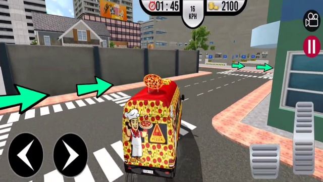 Van Pizza delivery boy Simulator 3D - android gameplay - Van Driving - Food Delivery Games #3 смотреть онлайн