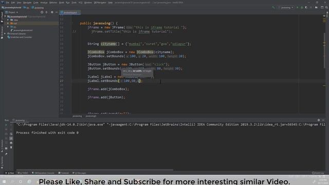 #12 How to use Combobox Component Java Swing with GUI Software development tutorial 2021. смотреть онлайн