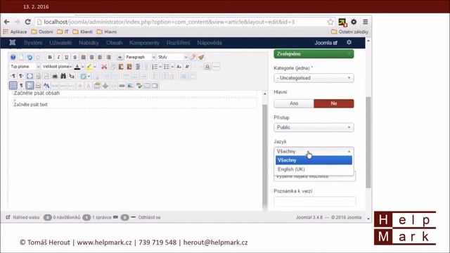 Vytvoření nového článku na RS Joomla 3.x смотреть онлайн