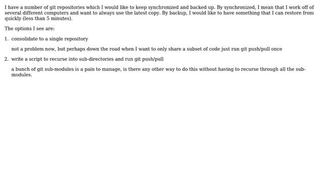 How can I synchronize and backup a large number of git repositories? смотреть онлайн