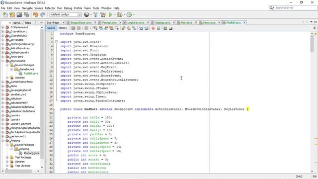 BOUNCE GAME JAVA NetBeans смотреть онлайн
