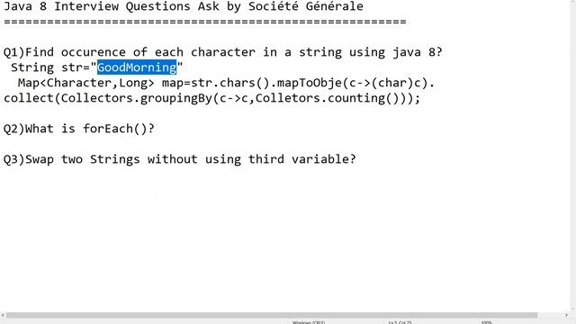 Java 8 interview question in/Société Générale/IBM/TCS/Wipro/ForEach() смотреть онлайн