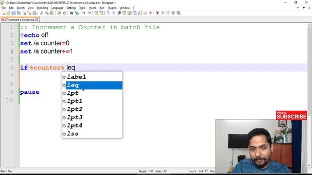 Windows Batch File Counter Increment | Batch File to Increment a Variable смотреть онлайн