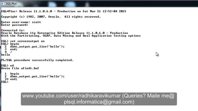How to resolve SP2-0110: Cannot create save file "afiedt.buf"" Error? смотреть онлайн