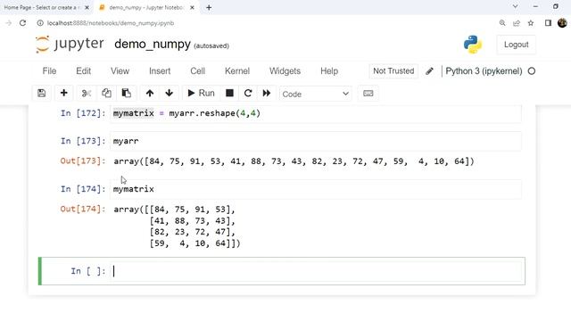 Slicing One and Two Dimensional Arrays in NumPy смотреть онлайн