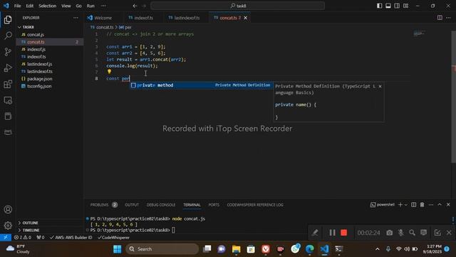 Concat Function Typescript смотреть онлайн