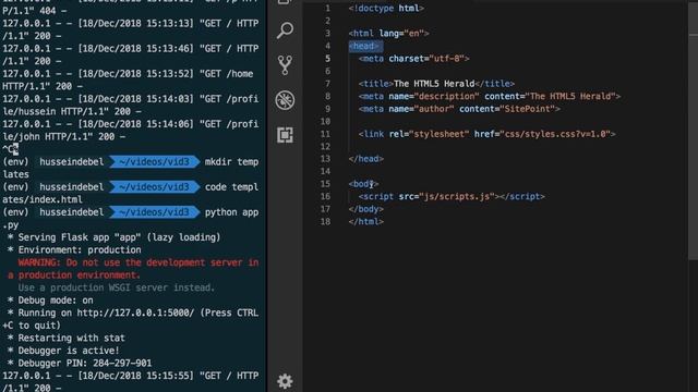 Flask 3 Introduction to Jinja in Flask смотреть онлайн