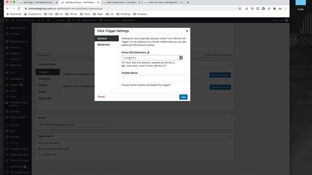 WP Popup Maker Click/Button Trigger