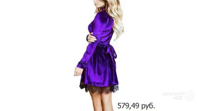 Женская одежда с AliExpress - стильное бархатное платье смотреть онлайн