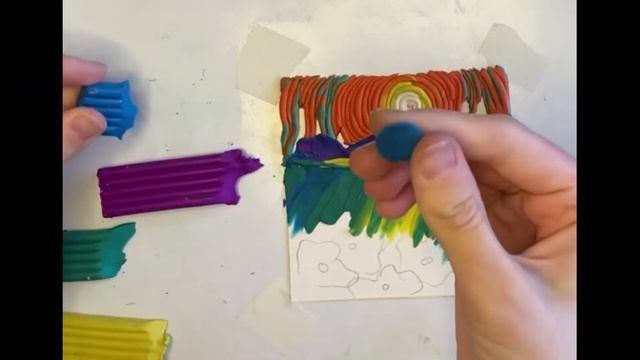 Мастер-класс Изготовление пейзажа из цветного пластилина по мотивам картины художника смотреть онлайн