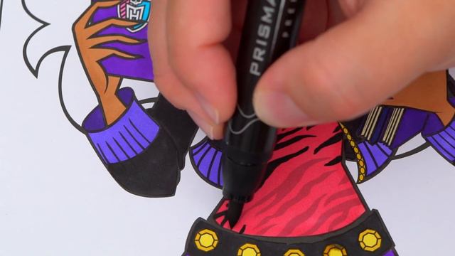 Coloring Monster High Clawdeen Wolf Crayola Coloring Page Prismacolor Markers | KiMMi THE CLOWN смотреть онлайн