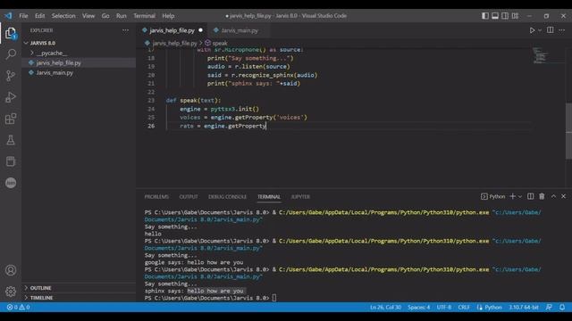 Making Jarvis in Python Video 2: Text to Speech смотреть онлайн