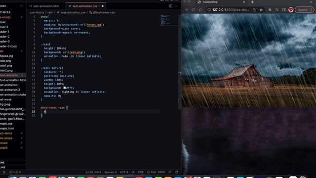 CSS Rain And Thunder Animation Effects | CSS Animation And Effects смотреть онлайн