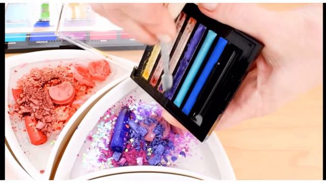 Слайм и много много косметики!!! В конце радуга получилась))) смотреть онлайн