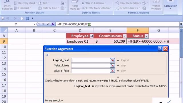 Using the Nested IF Statement in Excel 2007 смотреть онлайн
