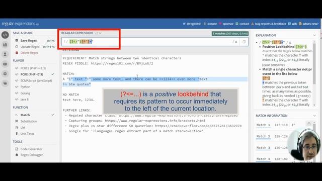Matching strings between two identical characters смотреть онлайн