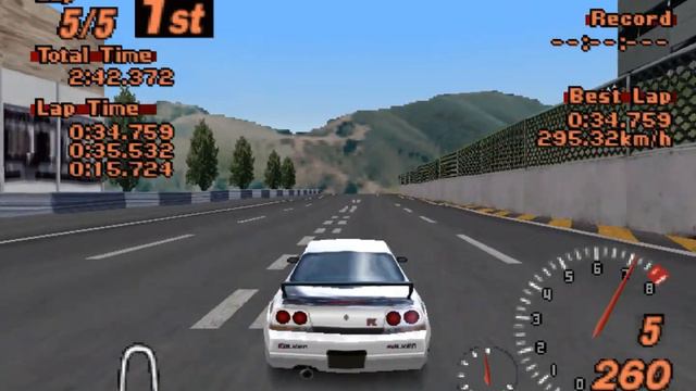 Gran Turismo 2: Gran Turismo All Stars - Mine's R33 Skyline GT-R - Super Speedway смотреть онлайн