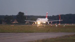 Swiss International Airbus A320-214 takeoff from Riga airport (RIX/EVRA) | August 2015