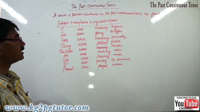 The Positive sentences in the past continuous tense смотреть онлайн