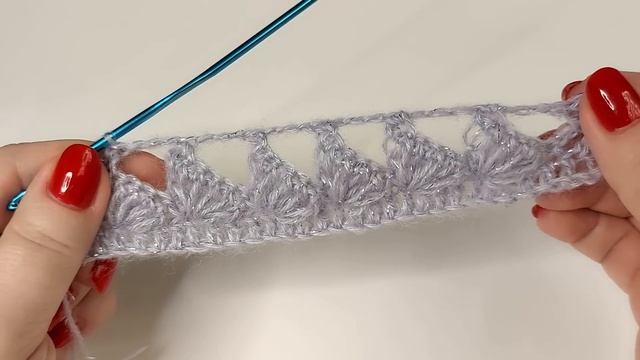 В ПЕРВЫЙ РАЗ вижу такой узор крючком! Шикарный получится палантин! (вязание крючком для начинающих) смотреть онлайн