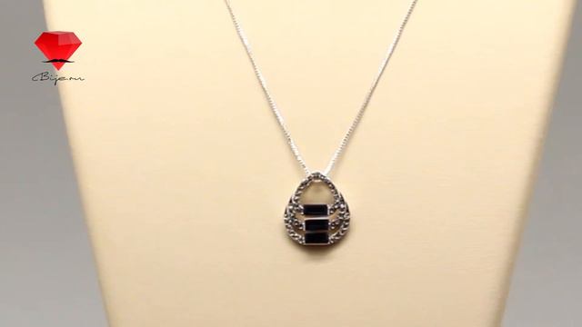 Bije.ru: Подвеска в классическом стиле с темно-синими кристаллами Swarovski Fandriing (Фандриинг) смотреть онлайн