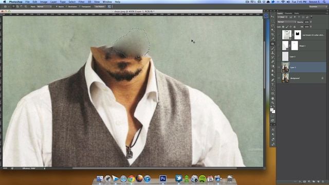 Removing A head in Photoshop CS6 смотреть онлайн