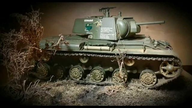 Миниатюра 1:35.Советский тяжелый танк КВ - 1, советский средний танк Т - 34 - 76. смотреть онлайн