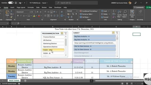 Using slicers and filters in Excel | Time table filtering смотреть онлайн
