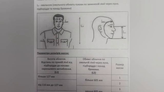 Як виміряти розмір противогаза по обличчю смотреть онлайн