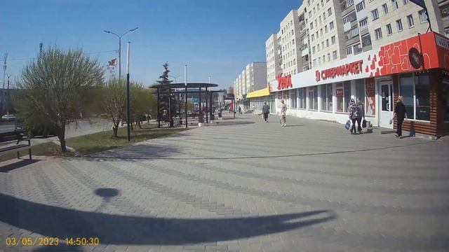 Видео за 03.05.2023 года Еду в сторону Гагарина вид передней камеры