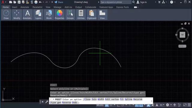 How to convert polylines to splines in AutoCAD 2022 смотреть онлайн