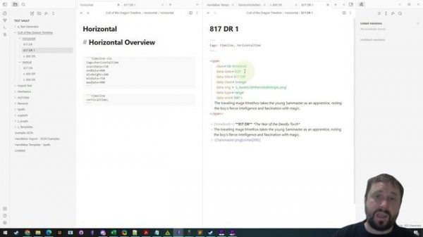 Obsidian - Timelines