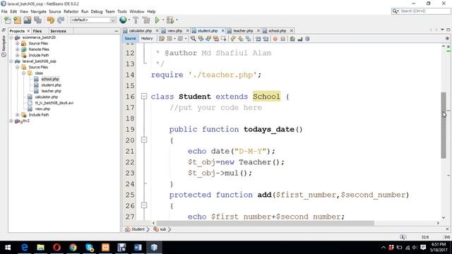 Day 7 – PHP Object, Class, Encapsulation, Inheritance with Real Life Project Example смотреть онлайн